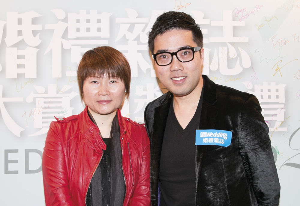 蒙娜麗莎的Director of Sales & Marketing Olivia Cheng 與星級司儀Tim Lau 合照