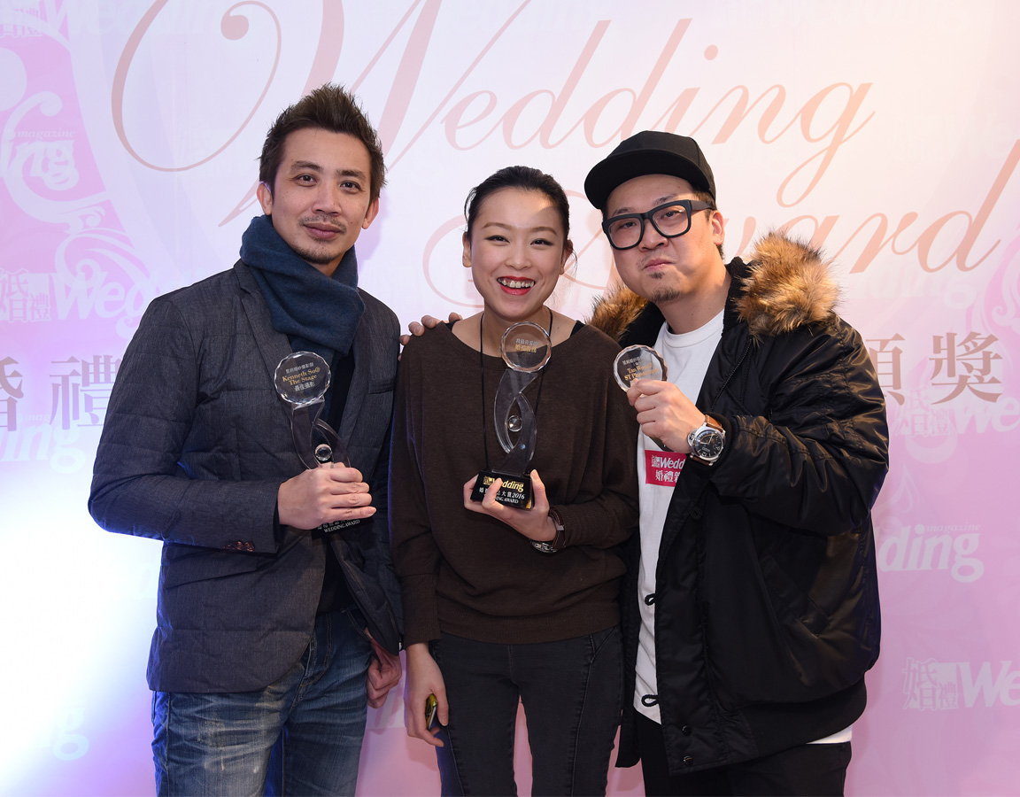攝影師 Kenneth So (左)、Tan Wong (右) 及化妝師 Jacky Ip (中)