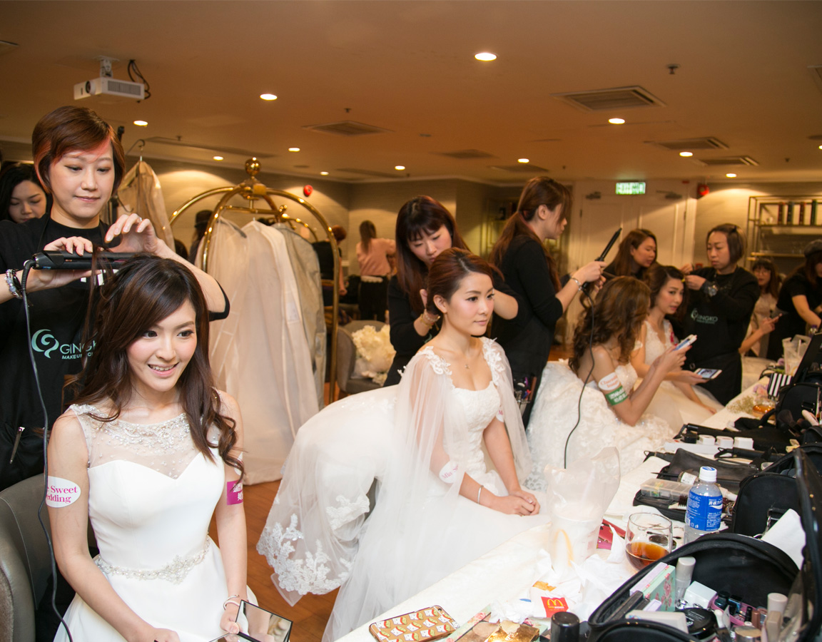 為婚紗匯演提供化妝及髮型設計的團隊 Gingko Makeup Service