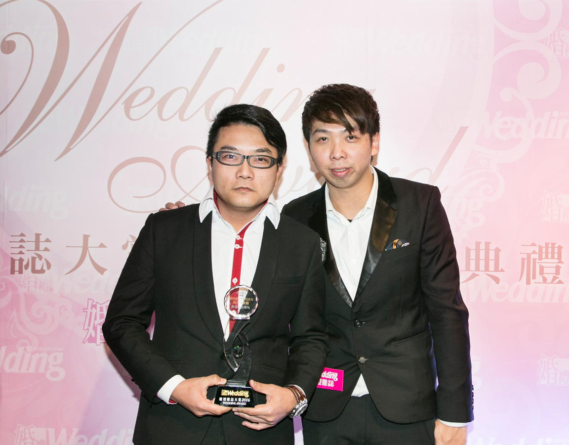 Monet Garden 海天宴會廳 CEO Charles Cheung (左) 與婚禮雜誌 Ivan Chan 合照